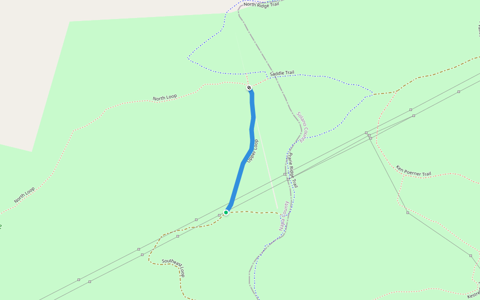 Upper Loop walking route map in American Canyon