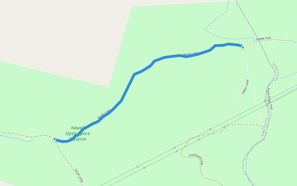 North Loop walking route map in American Canyon