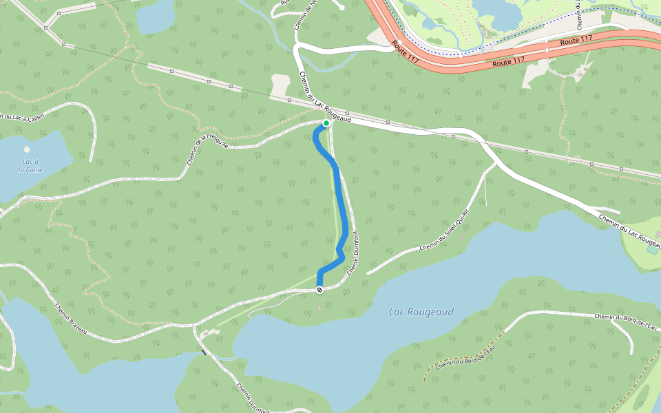Duff's trail walking route map in Lac-Supérieur