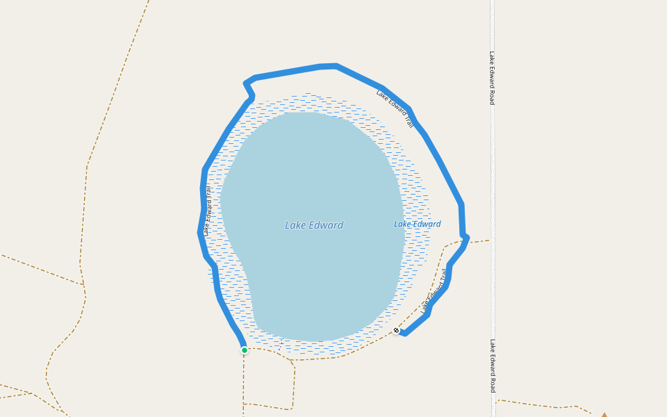 Lake Edward Trail walking route map in Koorine