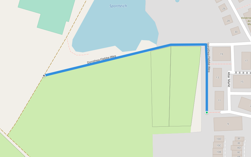 Dorothea-Flebbe-Weg walking route map in Laatzen