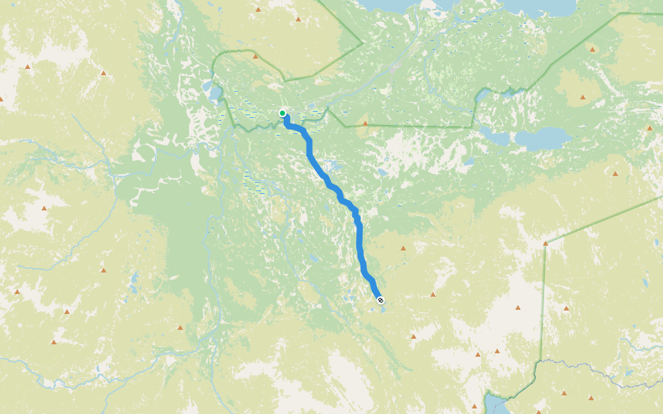 Lunndörren-Vålådalen walking route map in Vålådalen