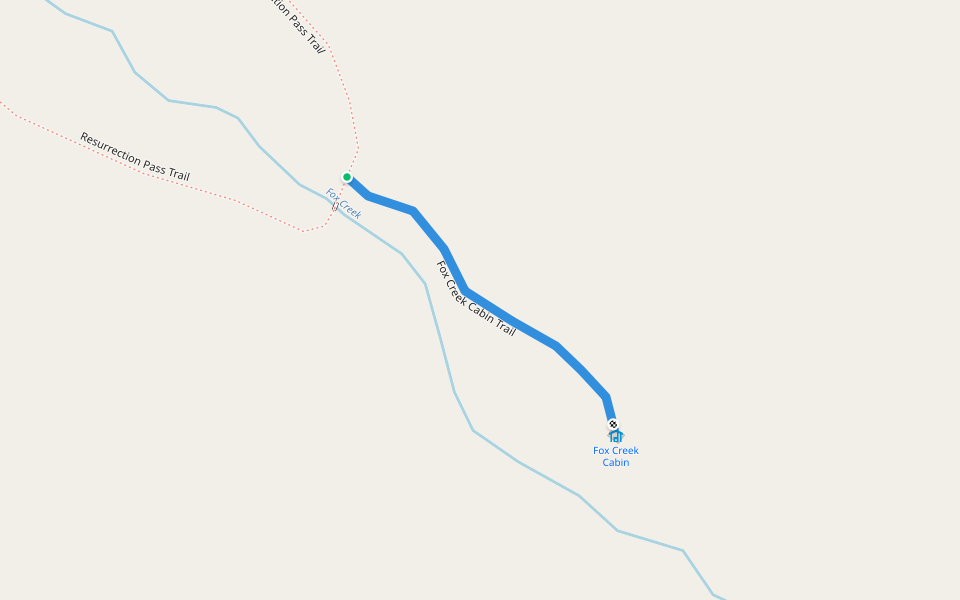 Fox Creek Cabin Trail walking route map in Hope