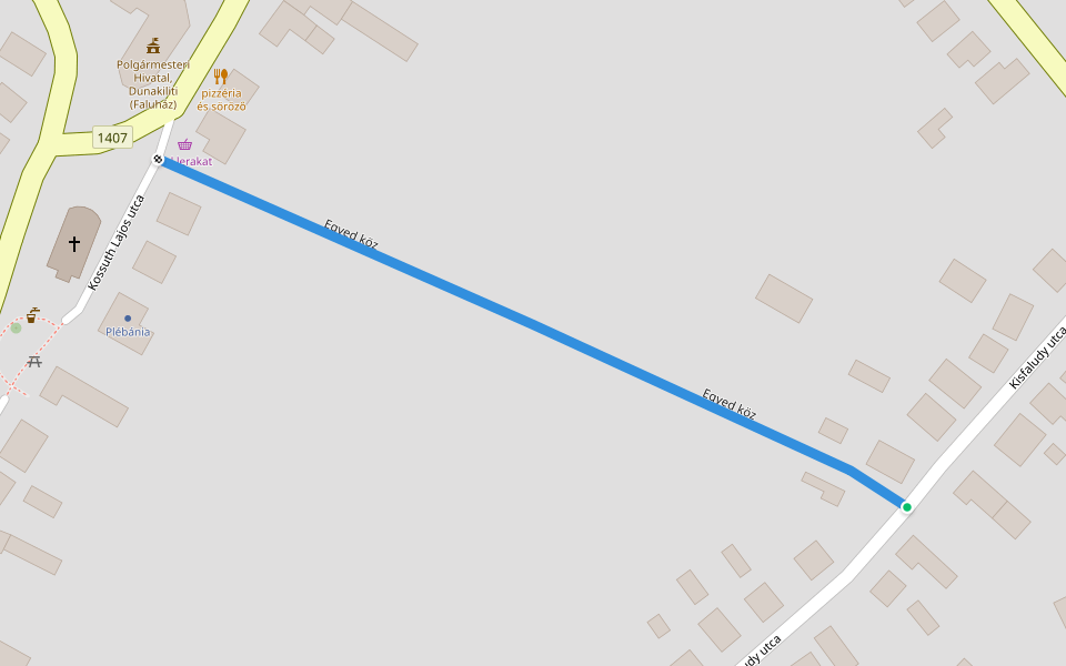 Egyed köz walking route map in Dunakiliti