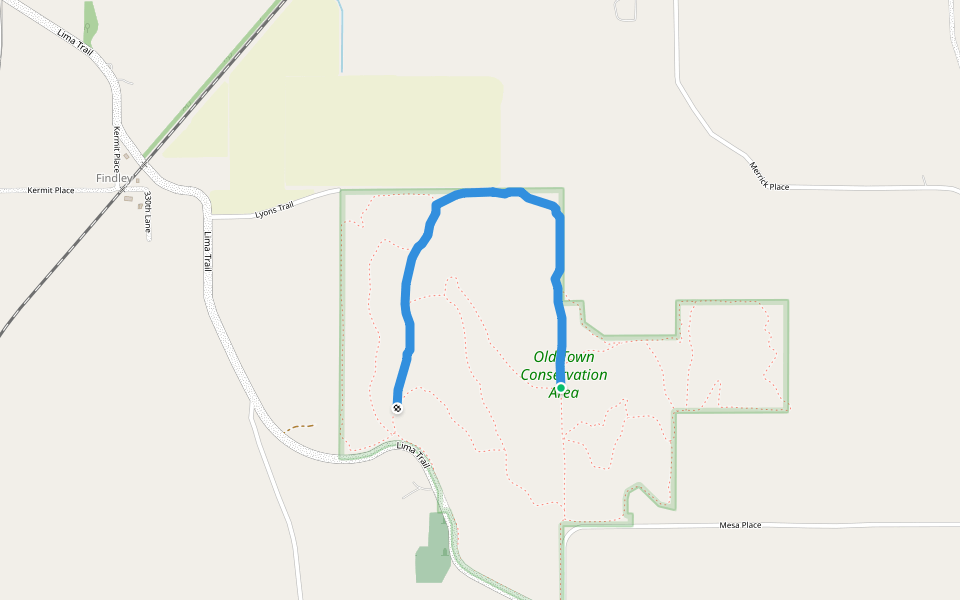 Stagecoach Loop walking route map in Missouri Valley