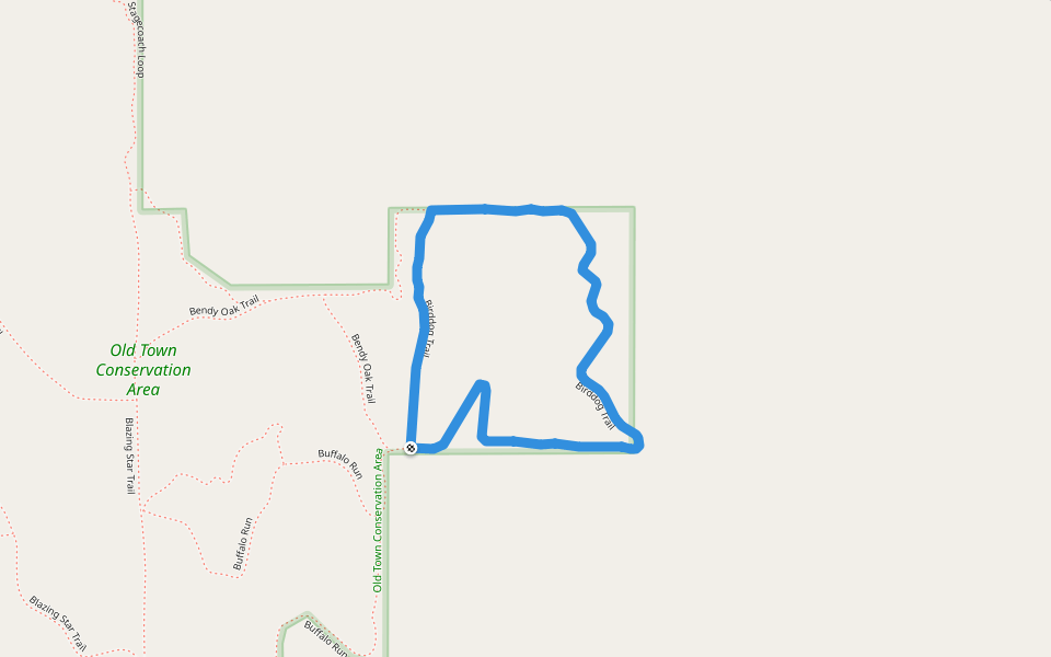 Birddog Trail walking route map in Missouri Valley