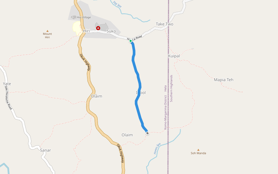 Ipbol Olaim Track walking route map in Halei