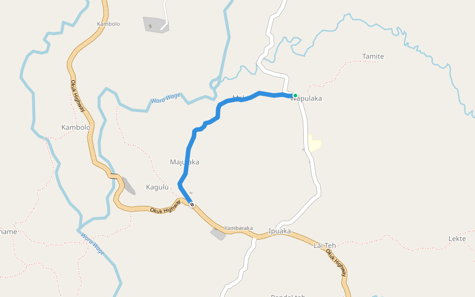 Mako Track walking route map in Tigisbi