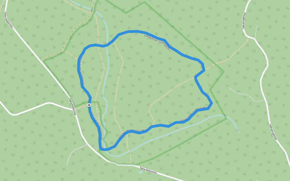 sallaajärven luontopolku walking route map in Jyväskylä