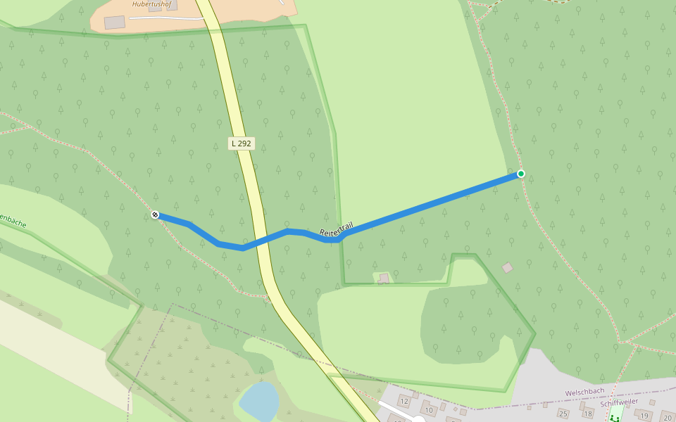 Reitertrail walking route map in Schiffweiler