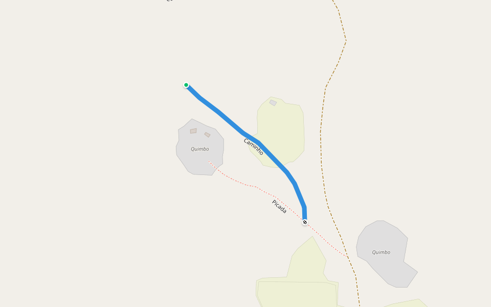 Caminho walking route map in Quilengues