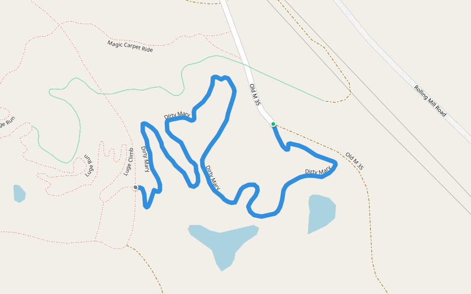 Dirty Mary walking route map in Negaunee