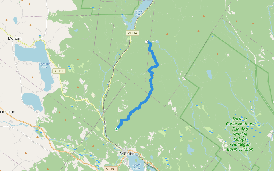 Bluff Ridge Trail walking route map in Brighton