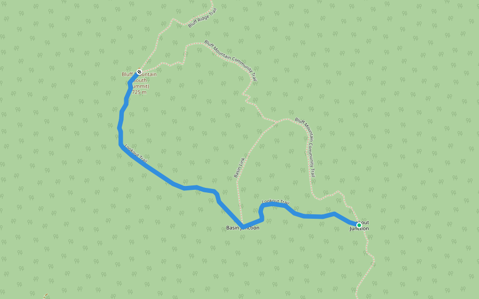 Lookout Trail walking route map in Brighton