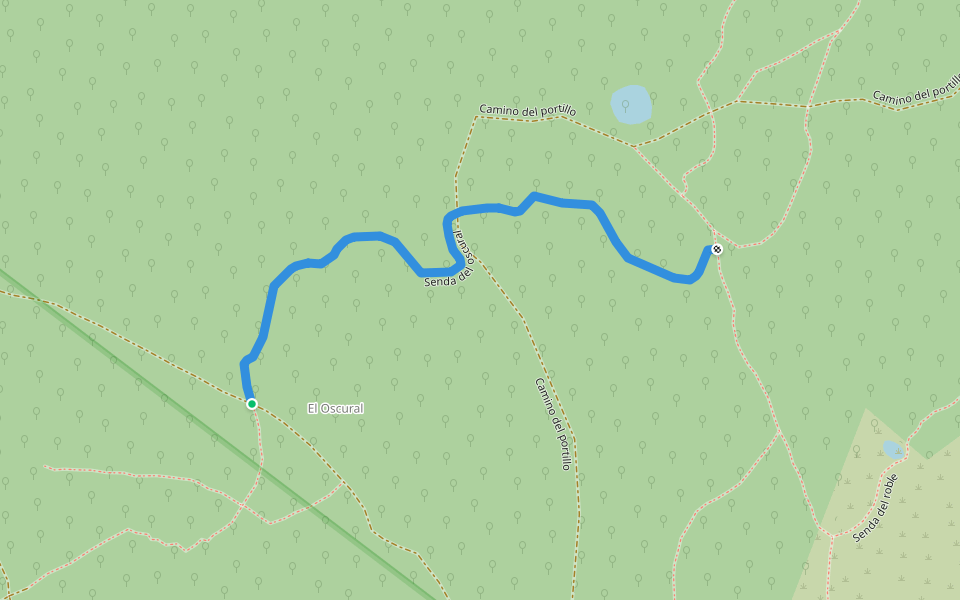 Senda del oscural walking route map in Metauten