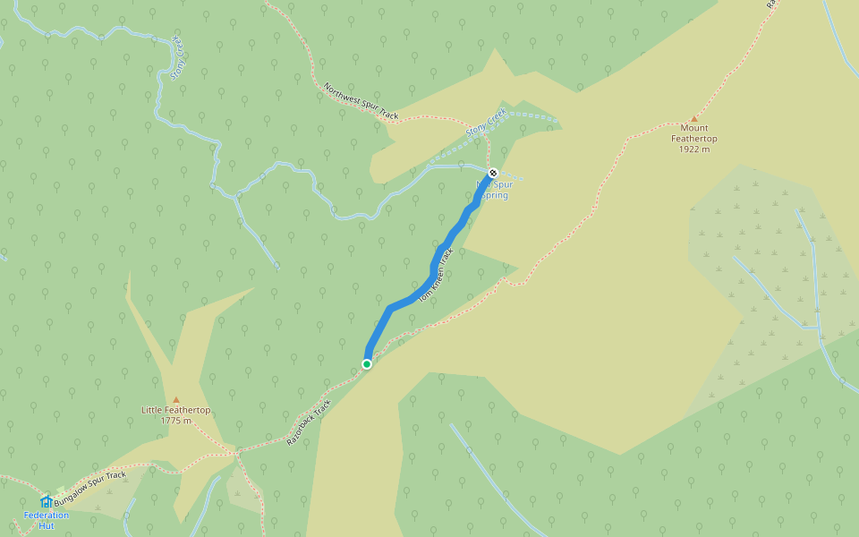Tom Kneen Track walking route map in Hotham Heights