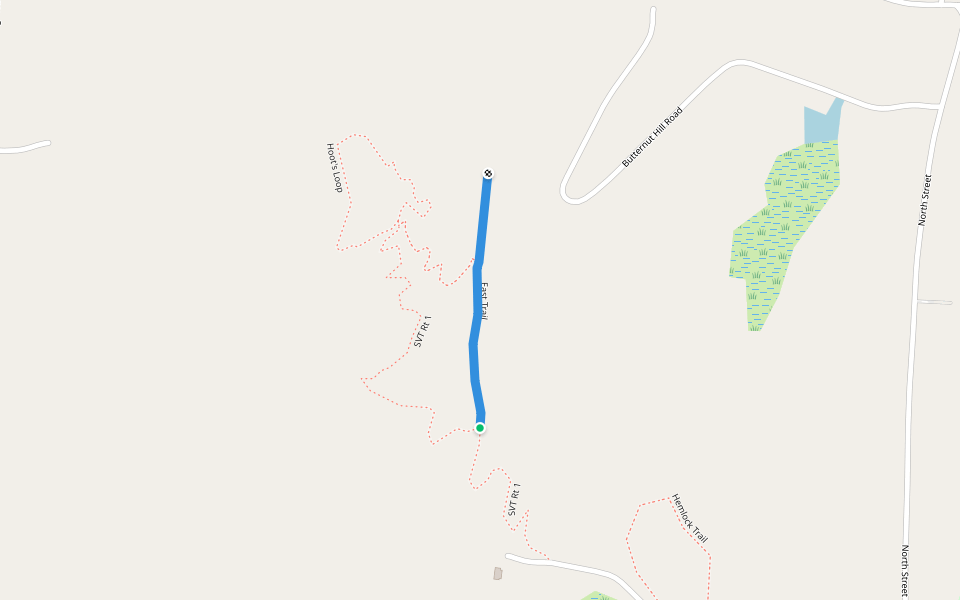 East Trail walking route map in Wells