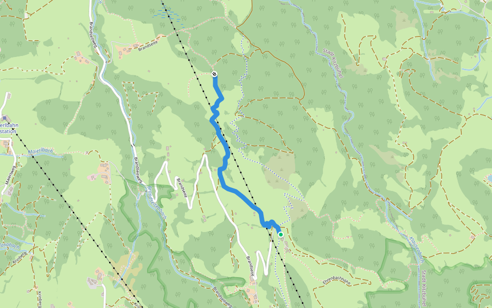 Fleckalm Wanderweg walking route map in Kirchberg in Tirol