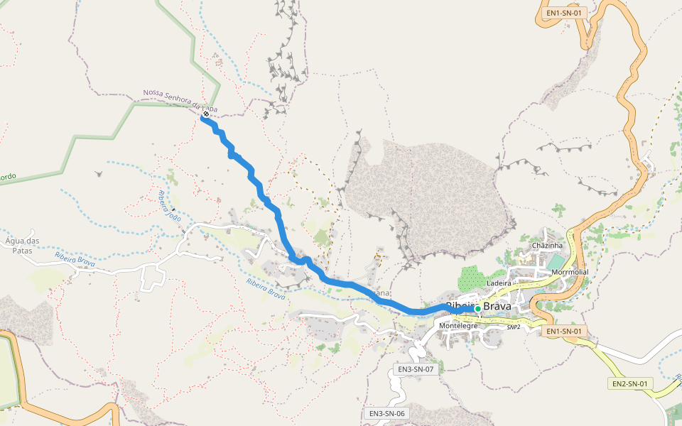 SNP3-Saniclau Trails -Nha Cmainhe walking route map in Cachaco