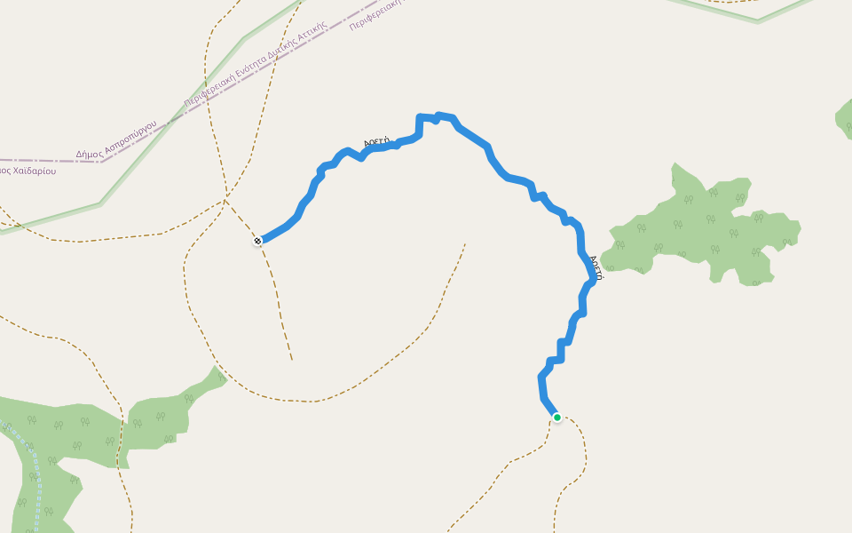 Αρετή walking route map in Chaidari