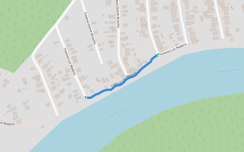 Travessa Luiz Madeira walking route map in Rio Branco