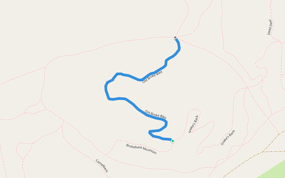 Old Broke Bike walking route map in Ishpeming