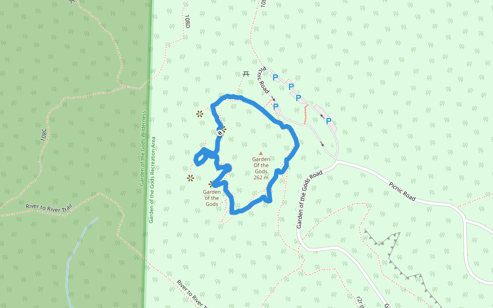 Observation Trail walking route map in Herod