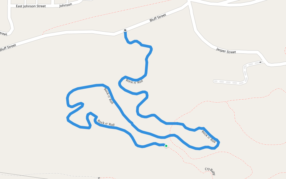 Rock n' Roll walking route map in Ishpeming