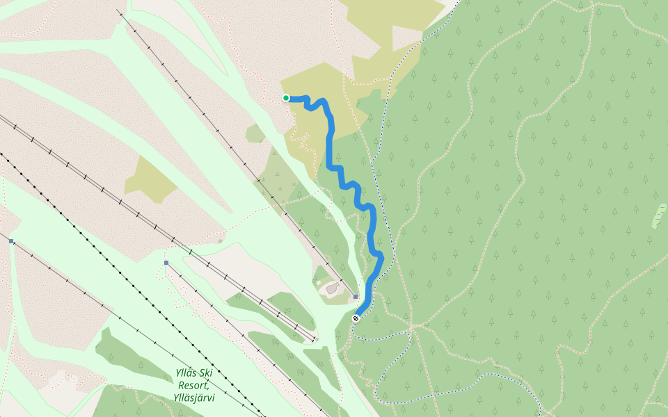 Enduro Twist walking route map in Tunturipalo