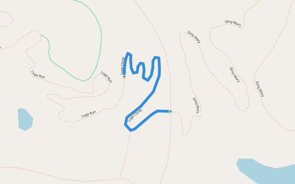 Luge Climb walking route map in Negaunee