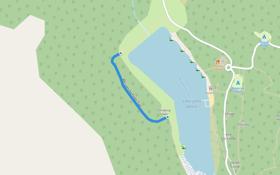 Whispering Pines Trail walking route map in Colesburg