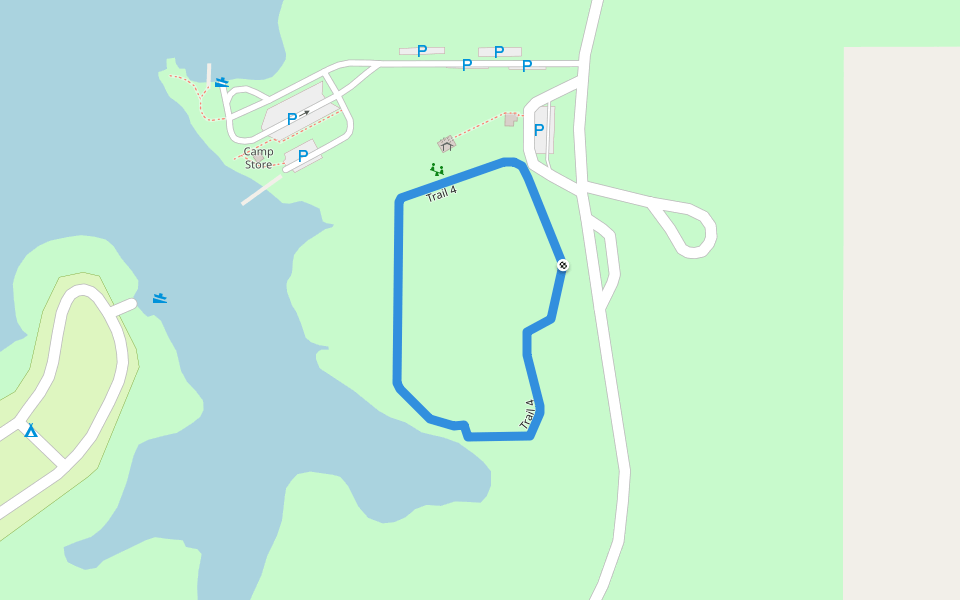 Trail 4 walking route map in New Castle