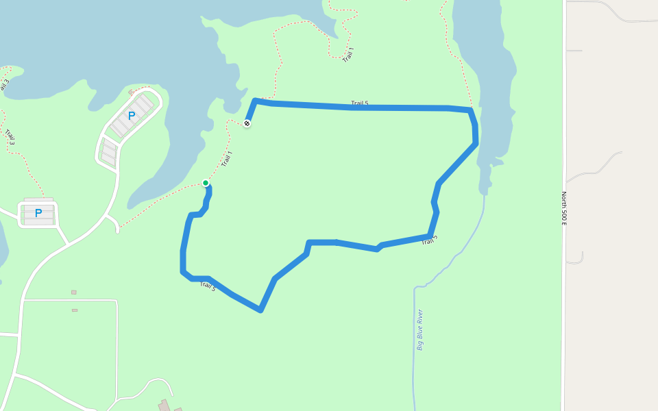 Trail 5 walking route map in Mooreland