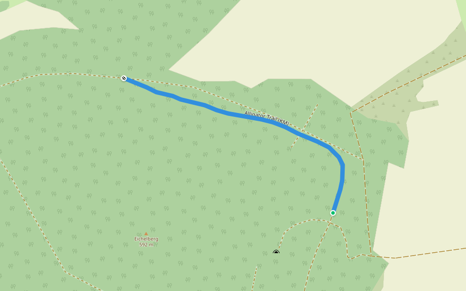 Alligator Trail (KM) walking route map in Velburg