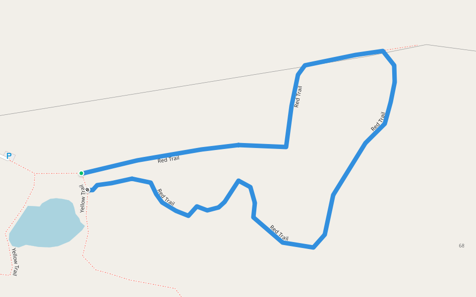 Red Trail walking route map in Greenwich