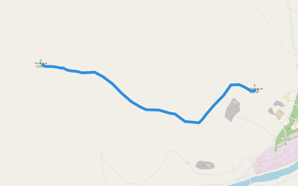 путь на Чиганью walking route map in Magadan
