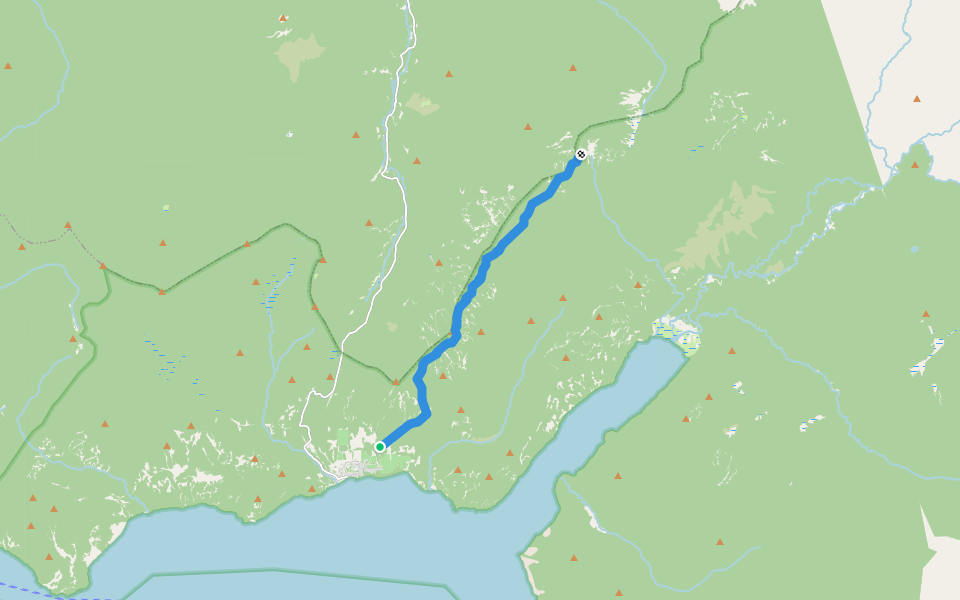 Абаканская тропа walking route map in Yailiu