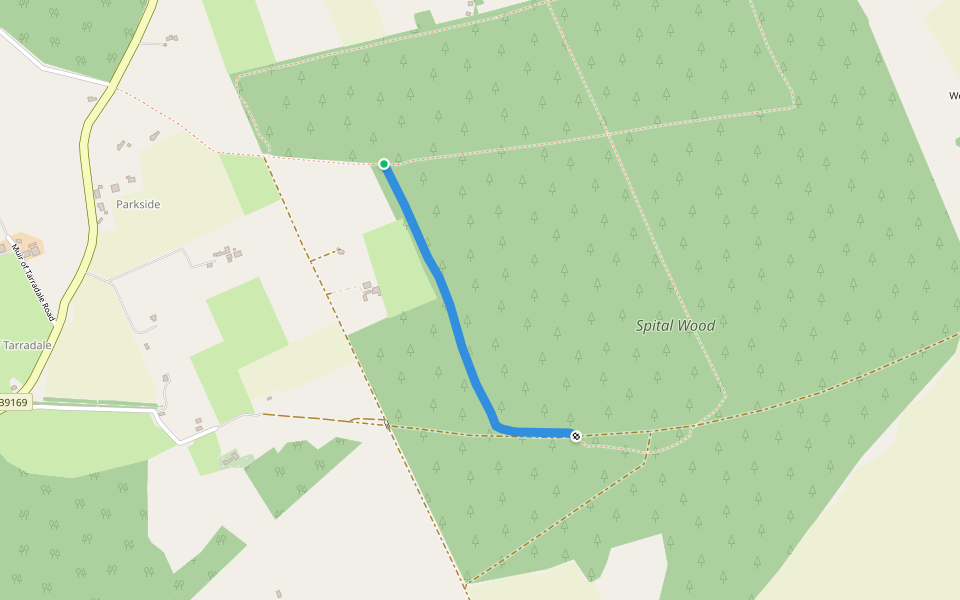 Teapot trail walking route map in Muir of Tarradale