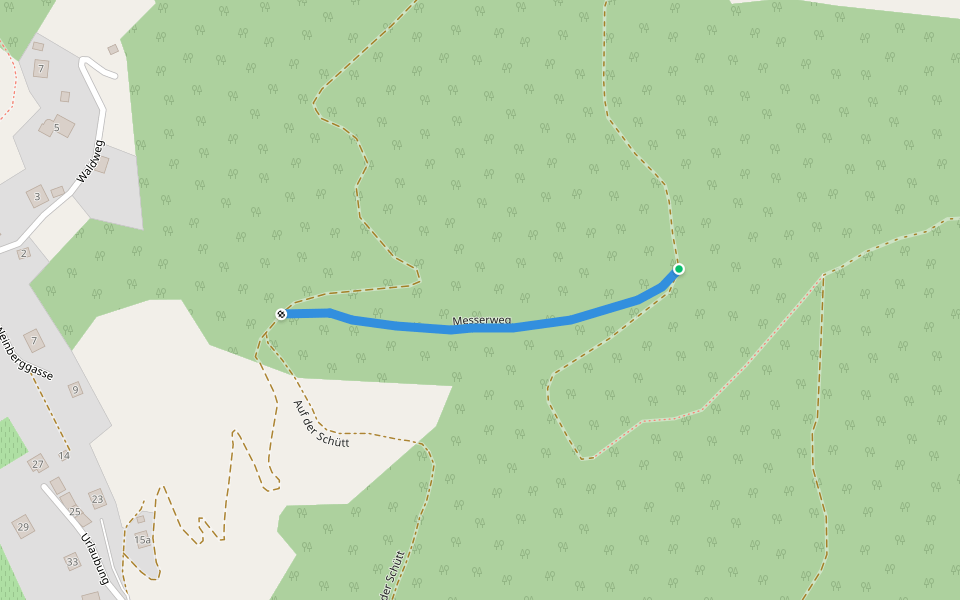 Messerweg walking route map in Schönberg am Kamp