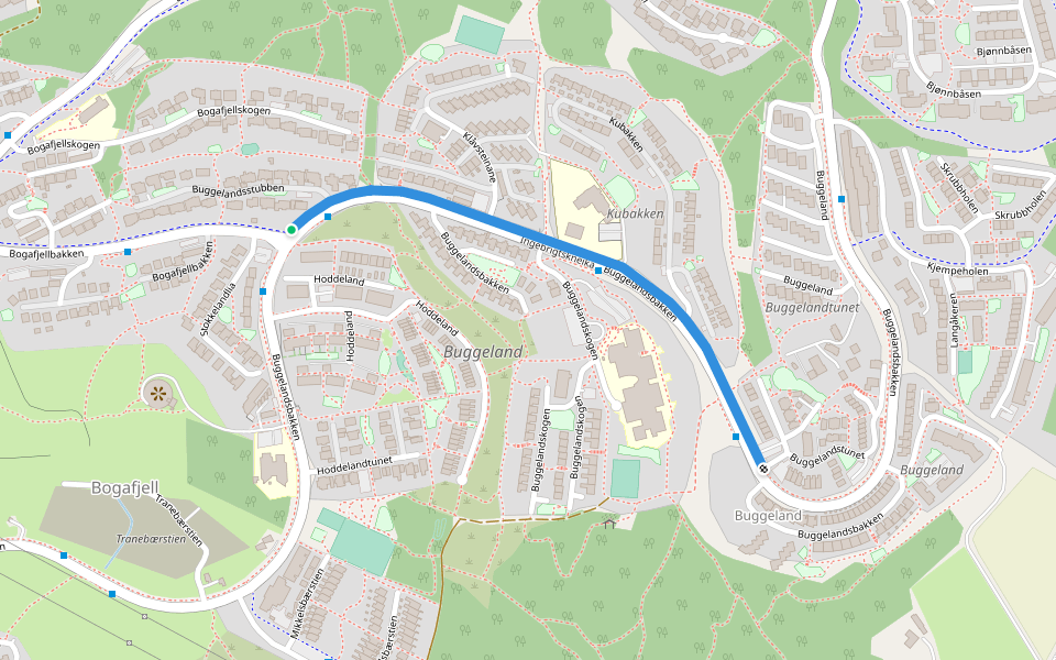 Ingebrigtskneika walking route map in Sandnes