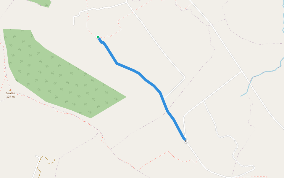 Laharan Bog Loop walking route map in Carhan Bridge