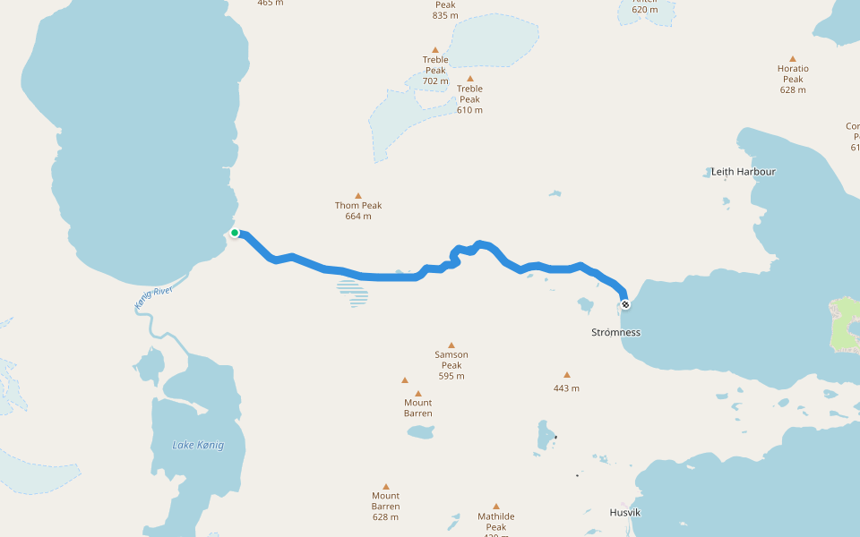 Shackleton Walk walking route map in Stromness