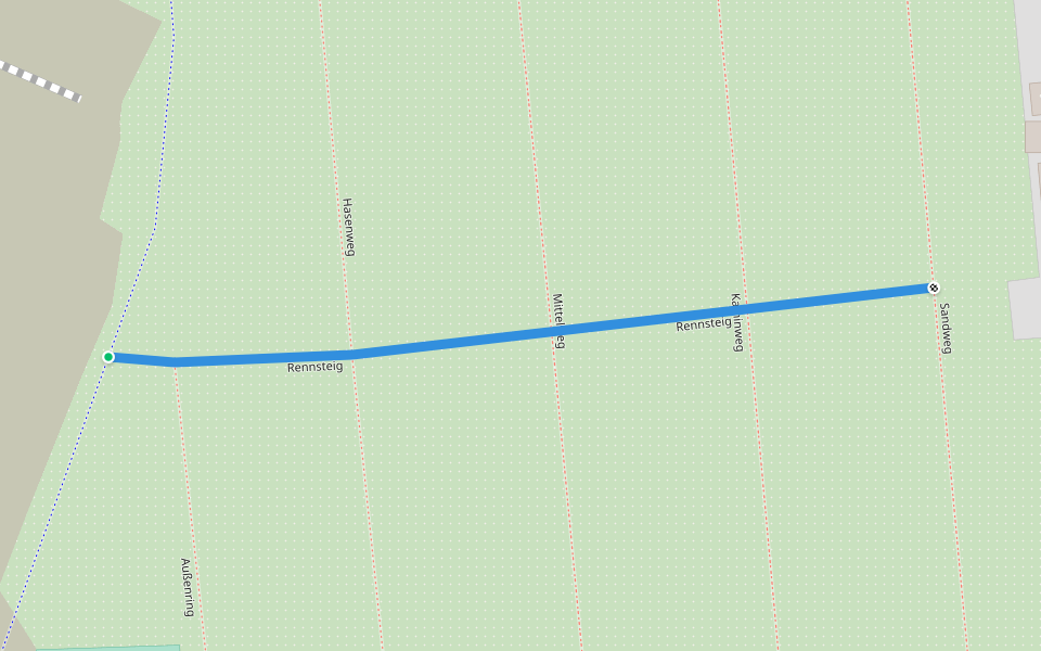 Rennsteig walking route map in Lübeck