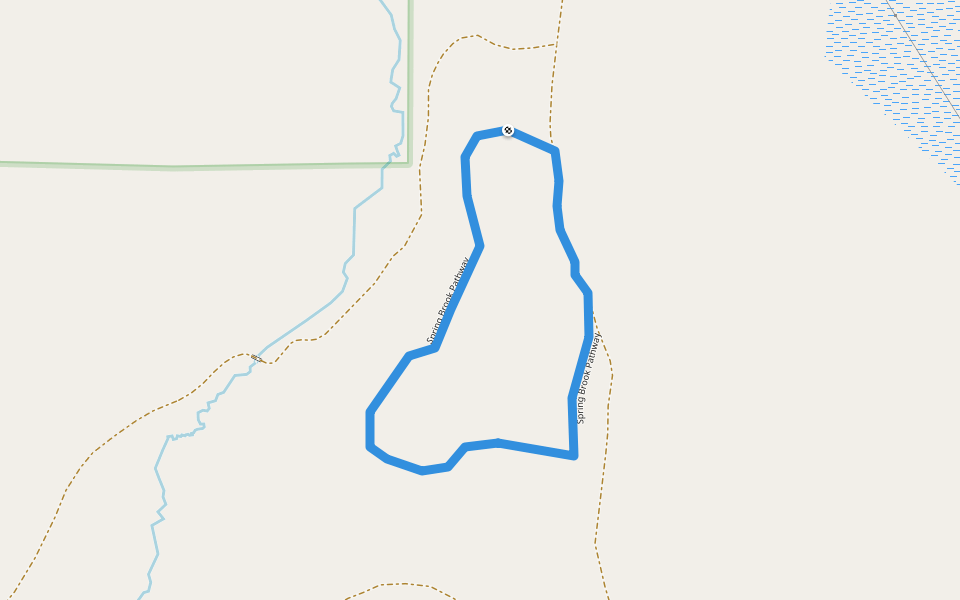 Spring Brook Pathway walking route map in Boyne Falls