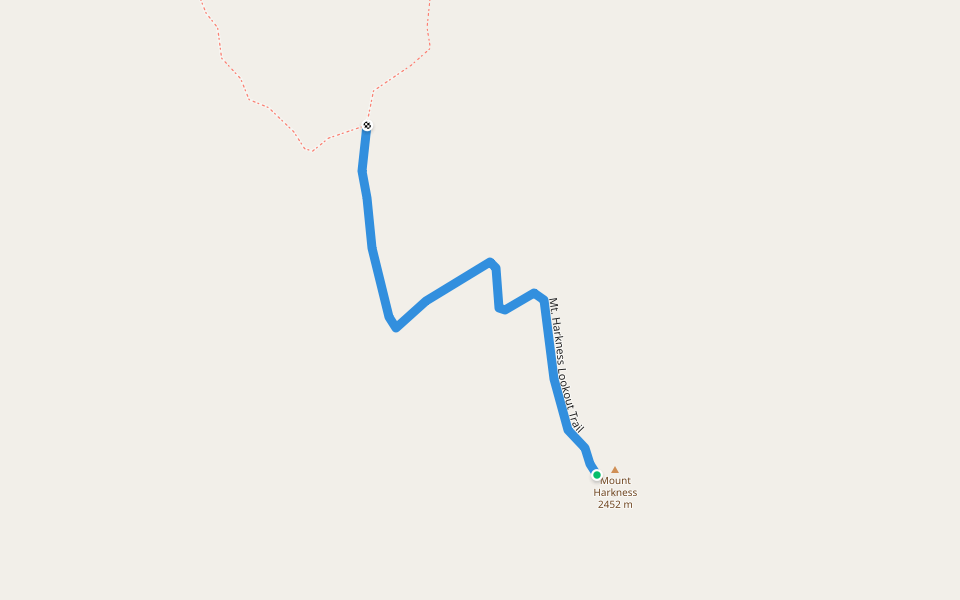 Mt. Harkness Lookout Trail walking route map in Chester