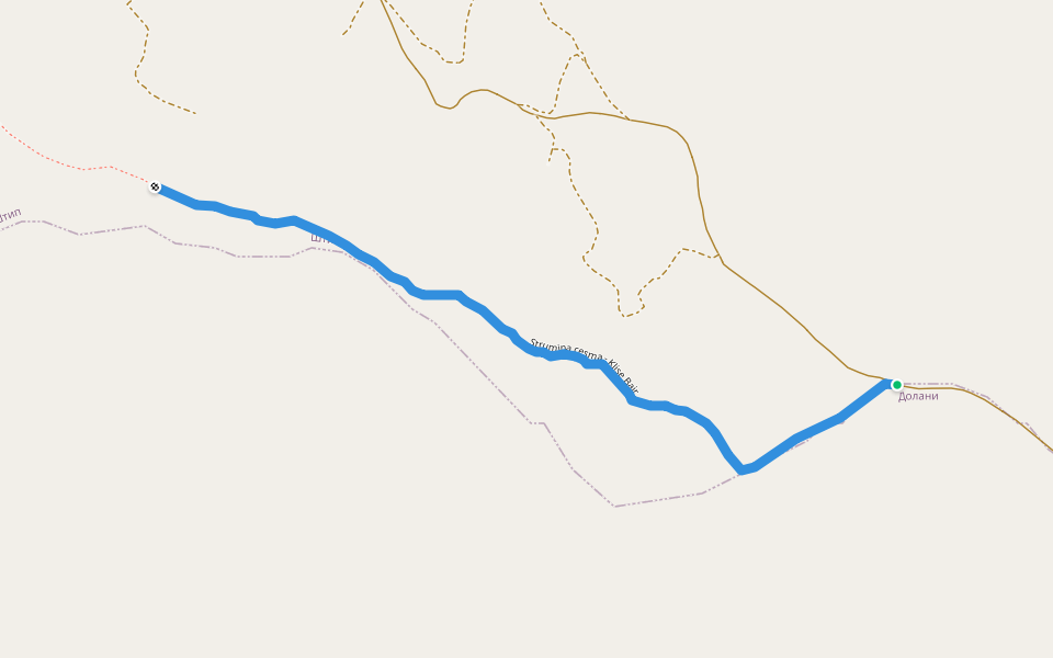 Strumina cesma - Klise Bair walking route map in Lipov Dol