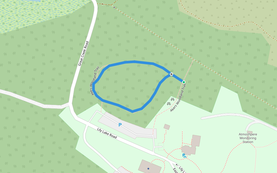 Woodland Trail walking route map in Galloway