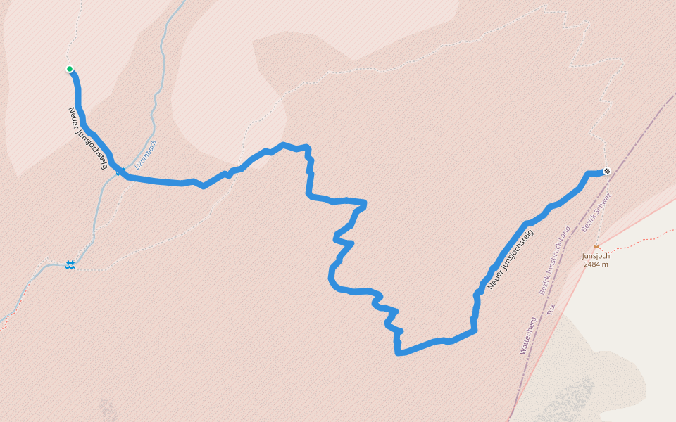 Neuer Junsjochsteig walking route map in Navis