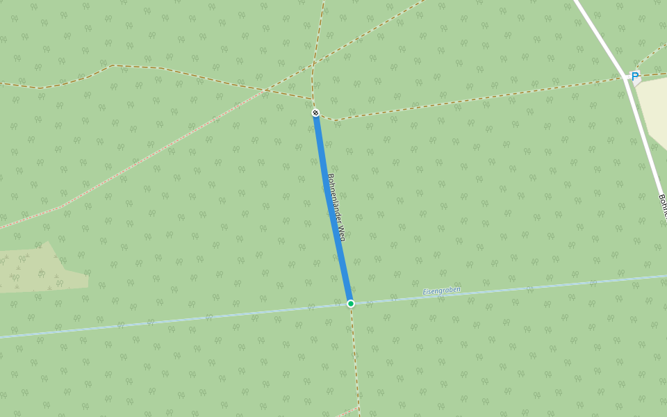 Bohnenländer Weg walking route map in Brandenburg an der Havel