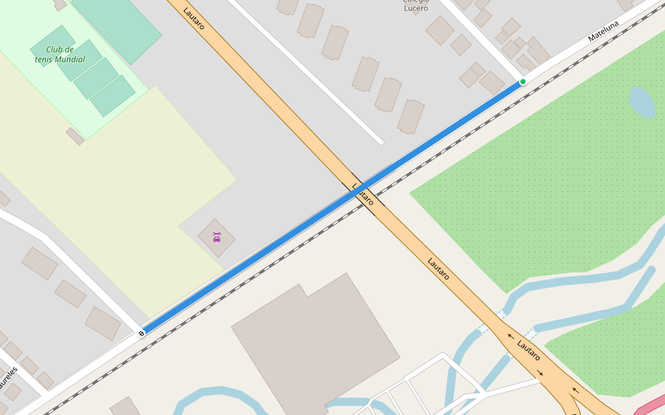 Mateluna walking route map in La Calera